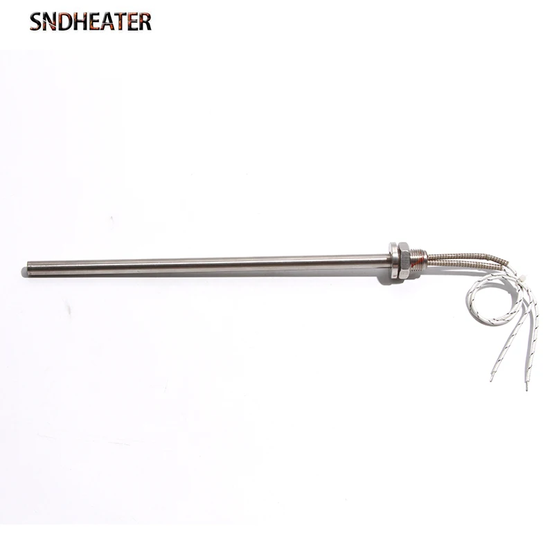 SNDHEATER 1pc  M18 Thread Stainless steel Air Dry Burn Single Head Tube 12mm*200-600mm 220V 250W-850W For Baking Motor