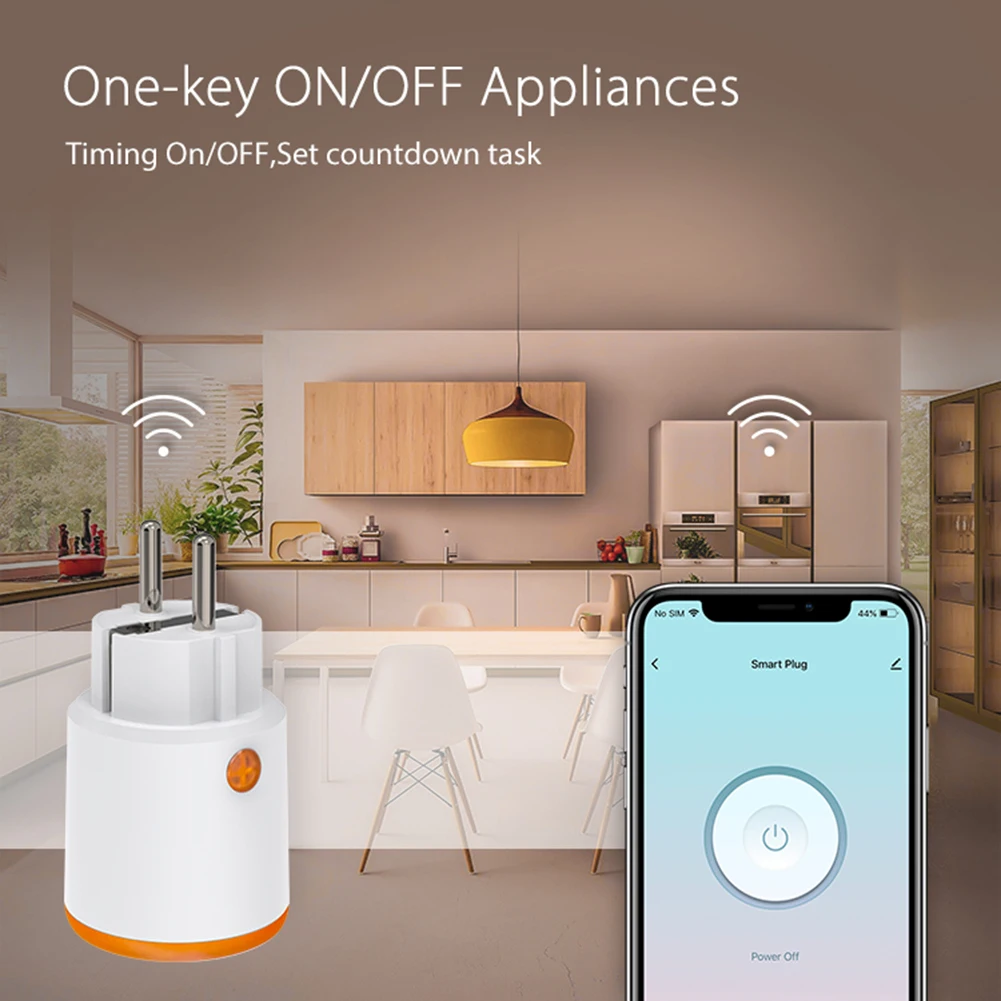 Tuya EU Smart Socket 16A Zigbee 3.0 Smart Plug Socket Outlet with Power Monitoring Work with Alexa Google Assistant
