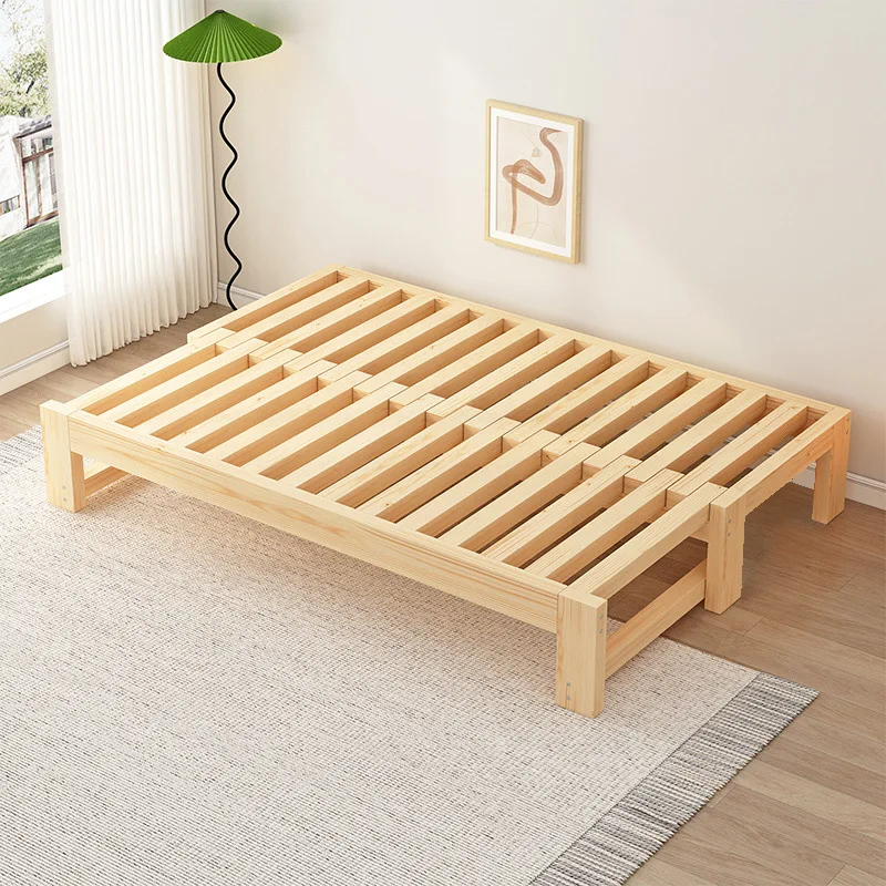 

Solid wood sofa bed multi-function folding bed