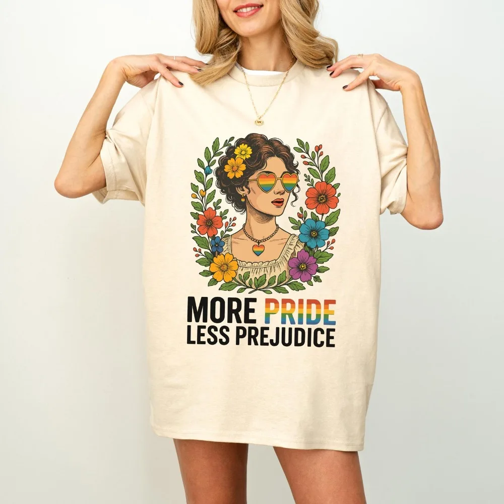 More Pride Less Prejudice Shirt Gay Gift You Are Safe with Me Protect Trans Lgbt Gift Inclusive Tops LGBT Friendly Clothes