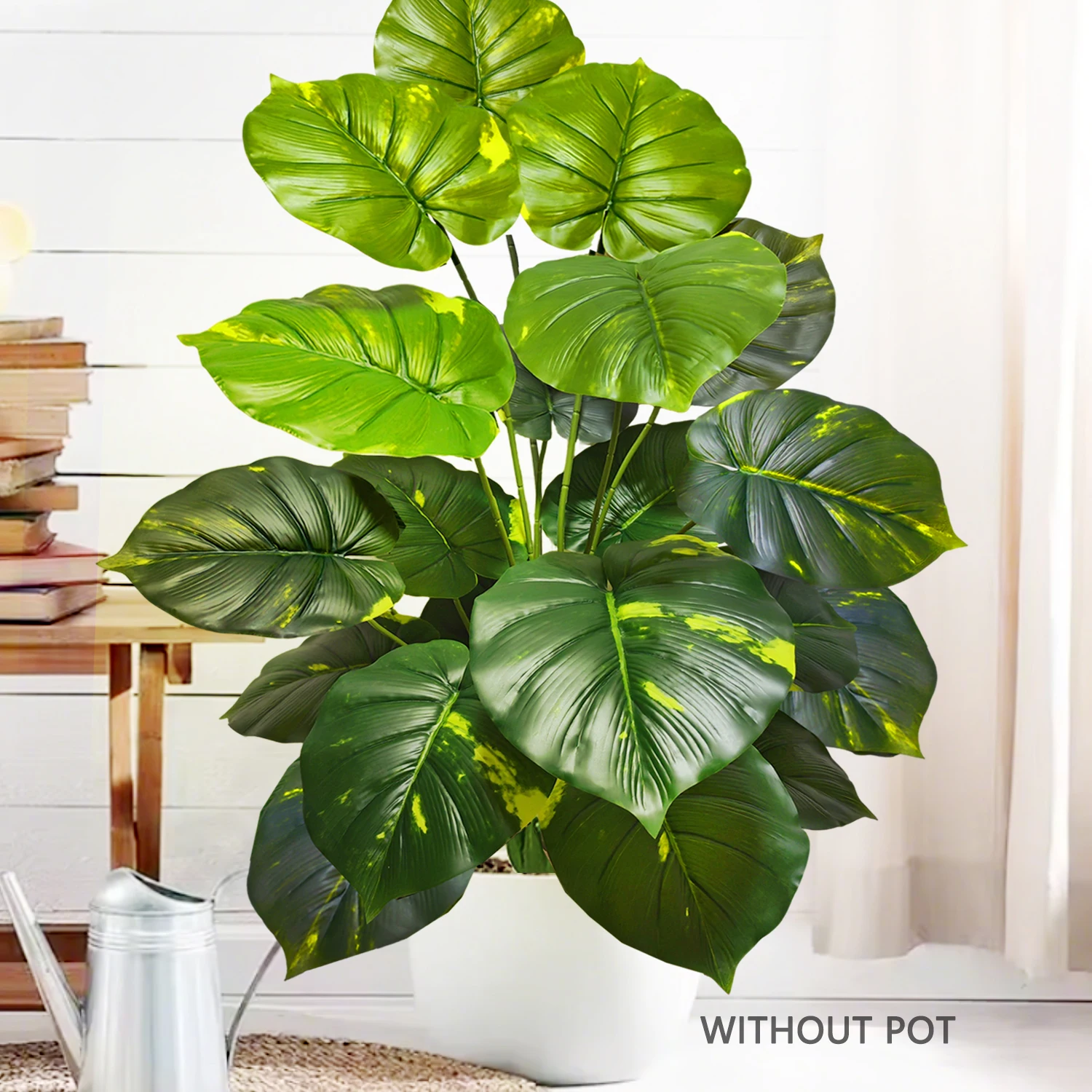57-105cm /41.3in Artificial Plant Purple Water Lily Apple Leaf Violin Leaf Potted Plant Ornamental Suitable for able Home Decora