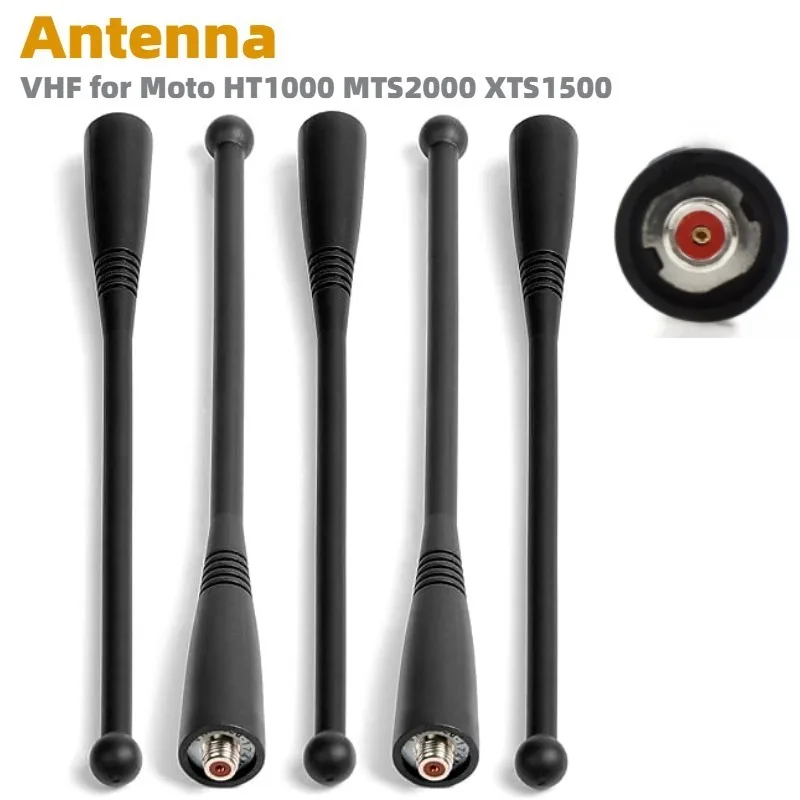5pcs VHF 136-174MHz Whip Antenna for Moto HT1000 MTS2000 XTS1500 XTS2500 XTS3000 XTS5000 MTX8250 GP900 GTX Visar Walkie Talkie