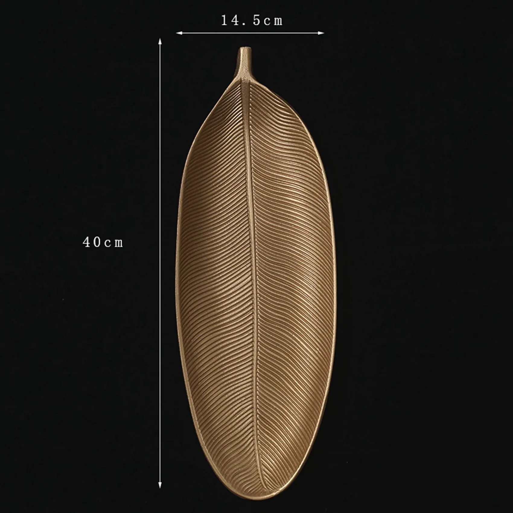B03C-2PCS صينية مزخرفة إسكندنافية على شكل أوراق ذهبية، صينية تقديم مجوهرات، طبق وجبة خفيفة للفاكهة (صغير وكبير)