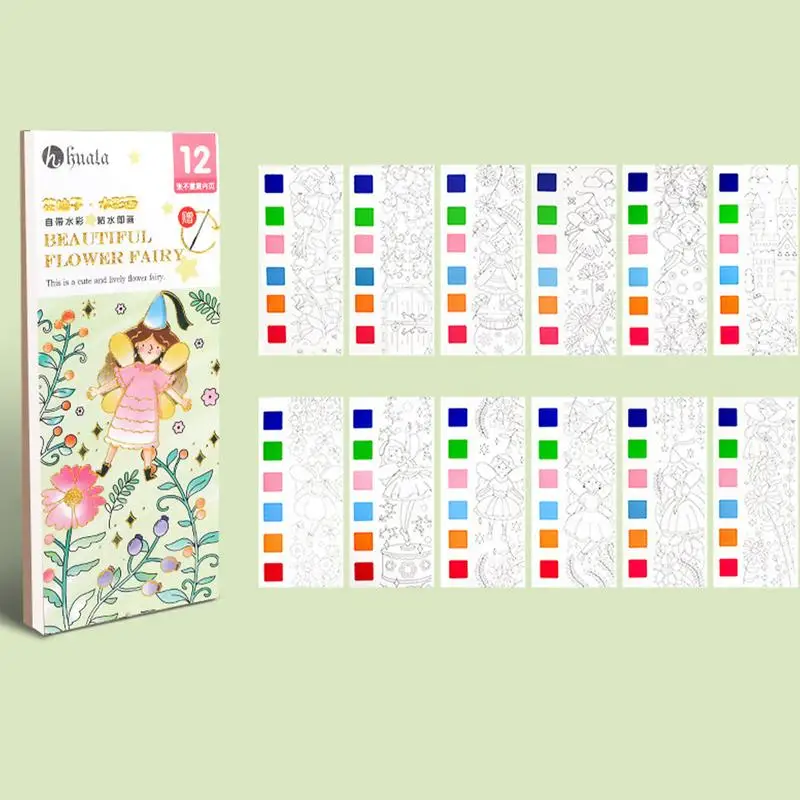 Lukisan dengan buku air Kit seni cat dan buku lukisan untuk anak-anak lukisan cat air menyenangkan dan mainan edukasi kerajinan seni untuk