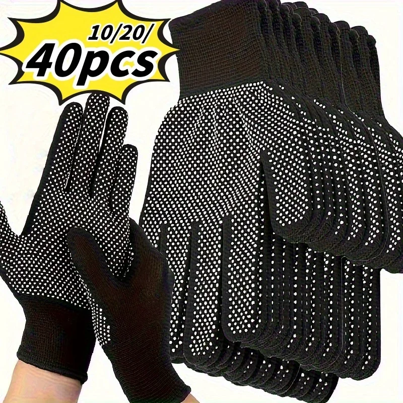 Breathable Non Slip Work Gloves, Durable Knitted Safety Gloves For Gardening Construction Warehouse Handling Work