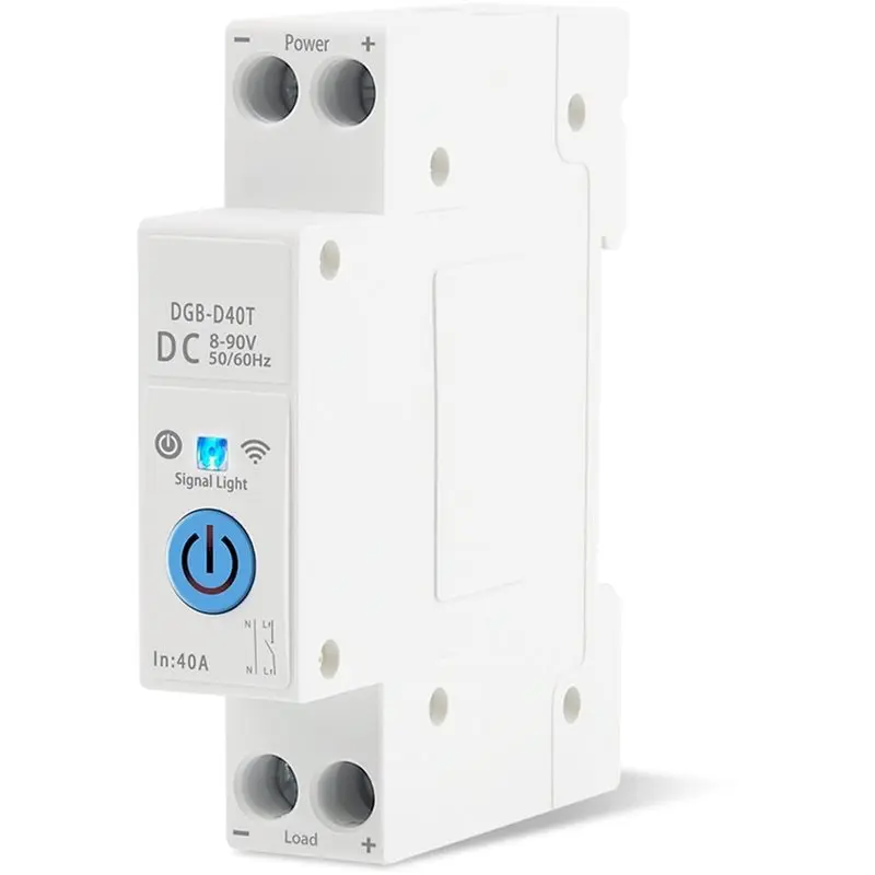 SYW-Tuya Wifi Circuit Breaker 8-90VDC For Smart Home Real-Time Monitoring No Metering No Voltage Current Protection DIN Rail