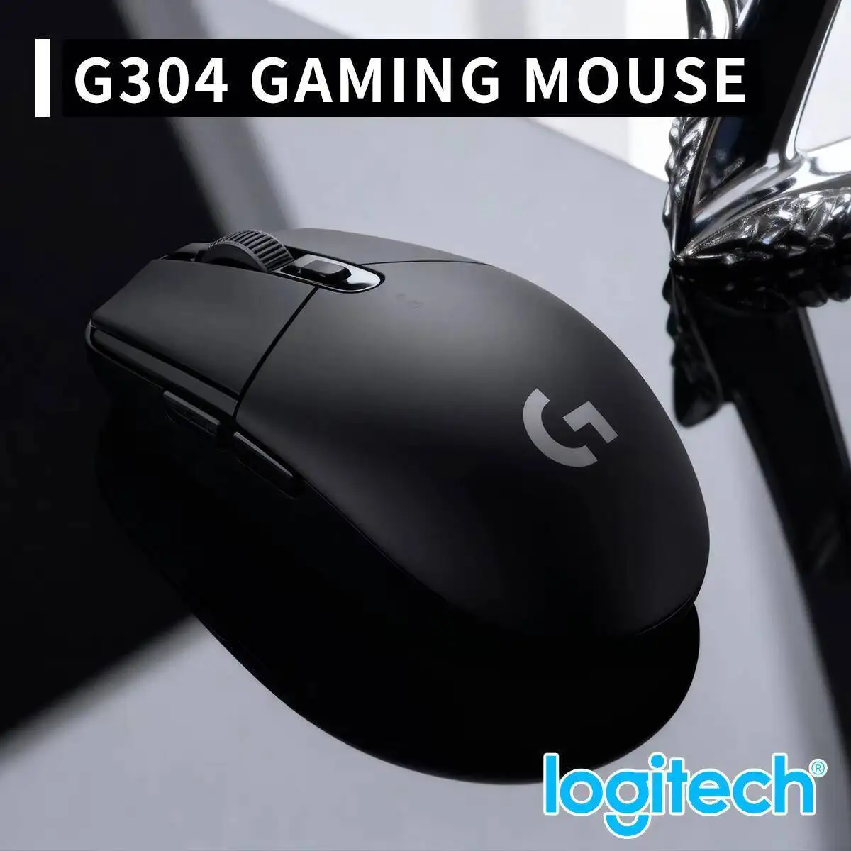 Logitech G304 Wireless Gaming Mouse LIGHTSPEED Tech 12000 DPI HERO Sensor 1ms Response 9-Month Battery Streamer Quiet Users