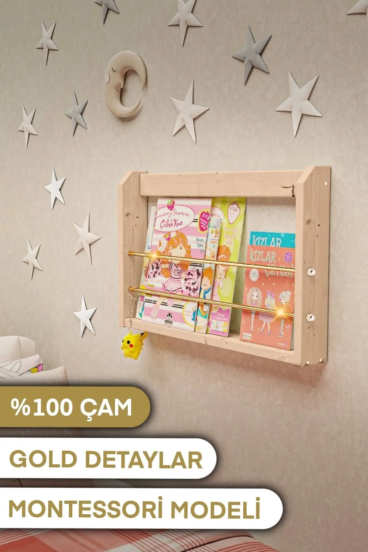 Studeerkamer Boekenkast Muur Rack Montessori Boekenplank Kind Kamer Rack Speelgoed Rack Babykamer