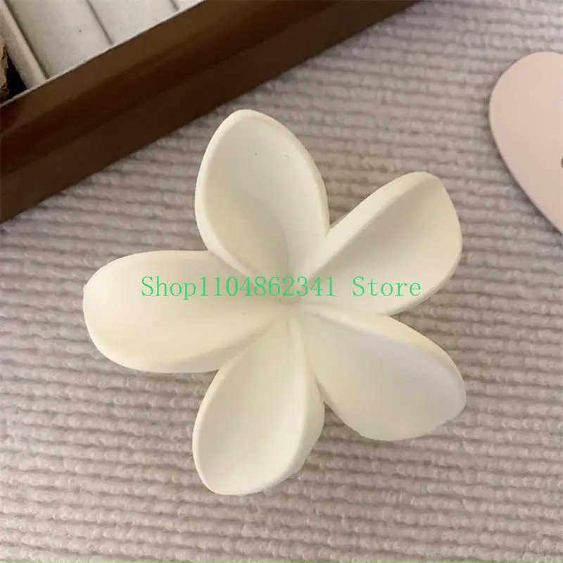 

652F Sweet Girls High Ponytail Hair Claw Lovely Female Matte Flower Hair Claw Casual Banquet Hair Clip for Girls