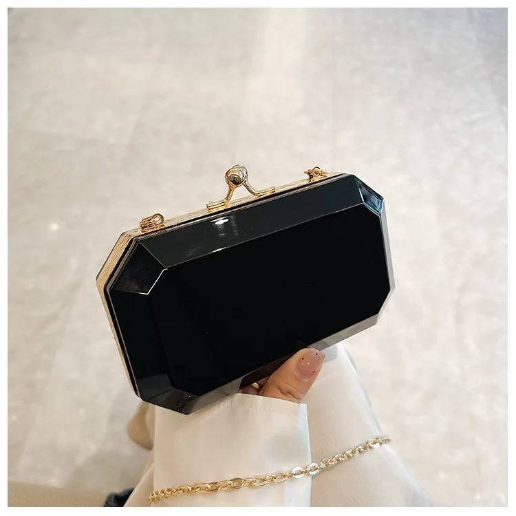 Gold Silver PVC Box Shoulder Bag Design Party Evening Clutch Bag Designer Chain Crossbody Bags Purses And Handbag