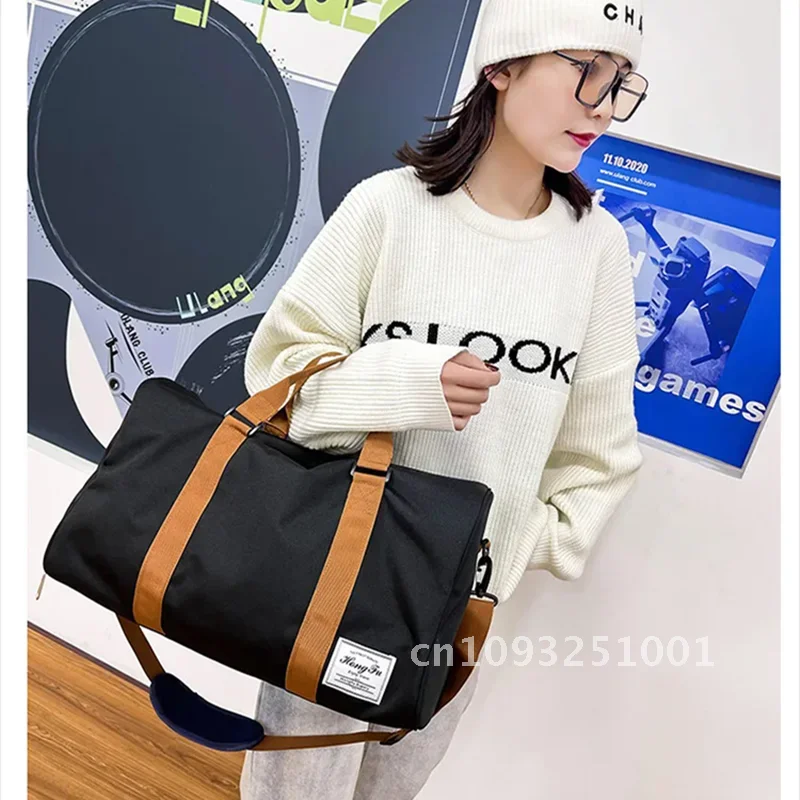 Totes Luggage Bag Solid Color Oxford Cloth Bag Waterproof Short Distance Travel Sports Fitness Travel Bag Outdoor Lightweight