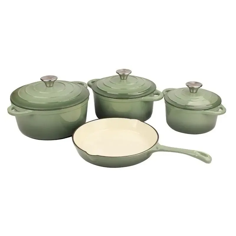 

Hot Cast Iron Cookware Sets Pot And Pan Nonstick Cookware Sets Marble Coating Cookware Sets Enamel Casserole