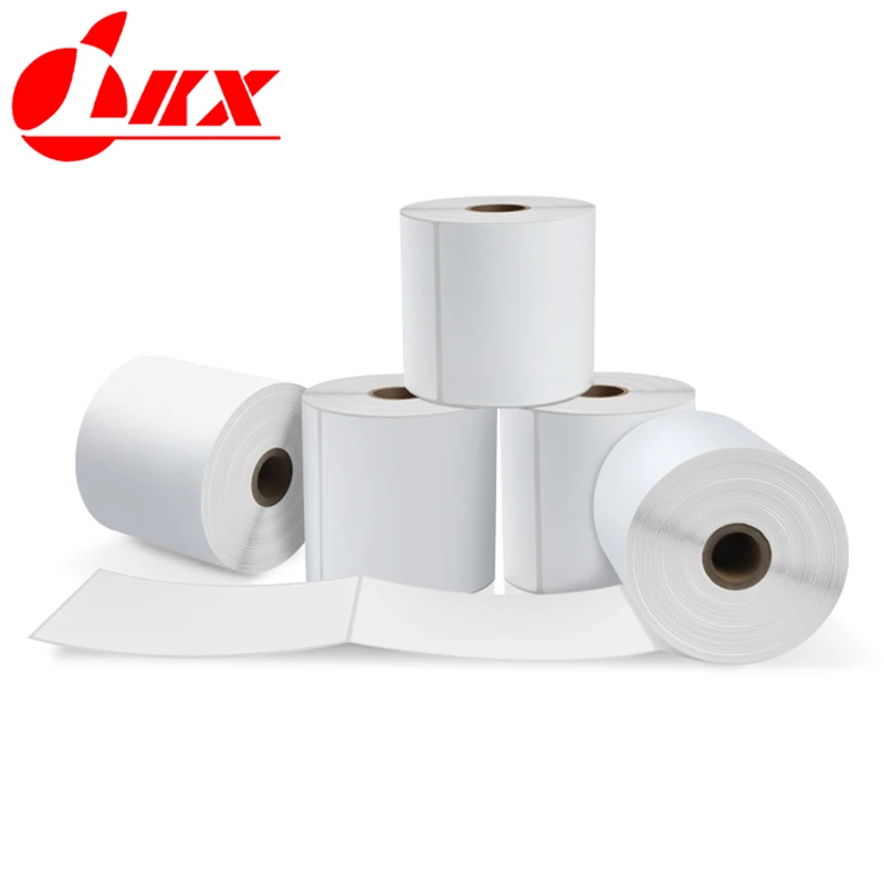 LKX-impresora de etiquetas térmicas, 4x6 pulgadas, 350 piezas, envío de etiquetas multiusos, papel adhesivo, autoadhesivo, impermeable, a prueba de aceite