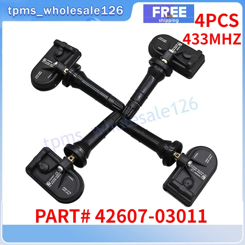 

42607-03011 TPMS 433MHZ For Toyota BZ3 2023/01-2024/12 Tire Pressure Monitoring Sensor 4PCS/Lot