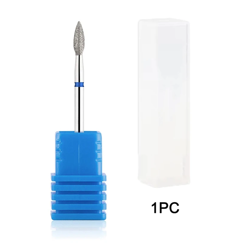 1/5 Stück Universal 2,35mm Flammenkegel Diamant-Nagelbohrer, Rotierender Russischer Nagelhautentferner, Elektrische Maniküre-Bohrer, Nagelwerkzeuge – Detail 8
