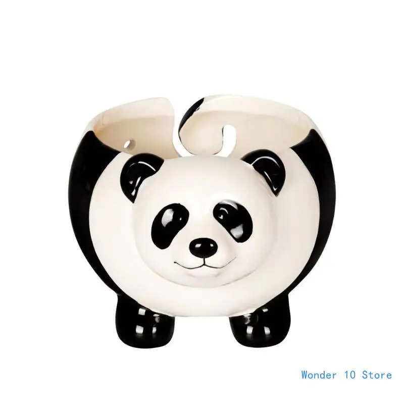 

Panda Ceramic Yarn Bowl Knitting Yarns Ball Storage Holder for Needlecrafts