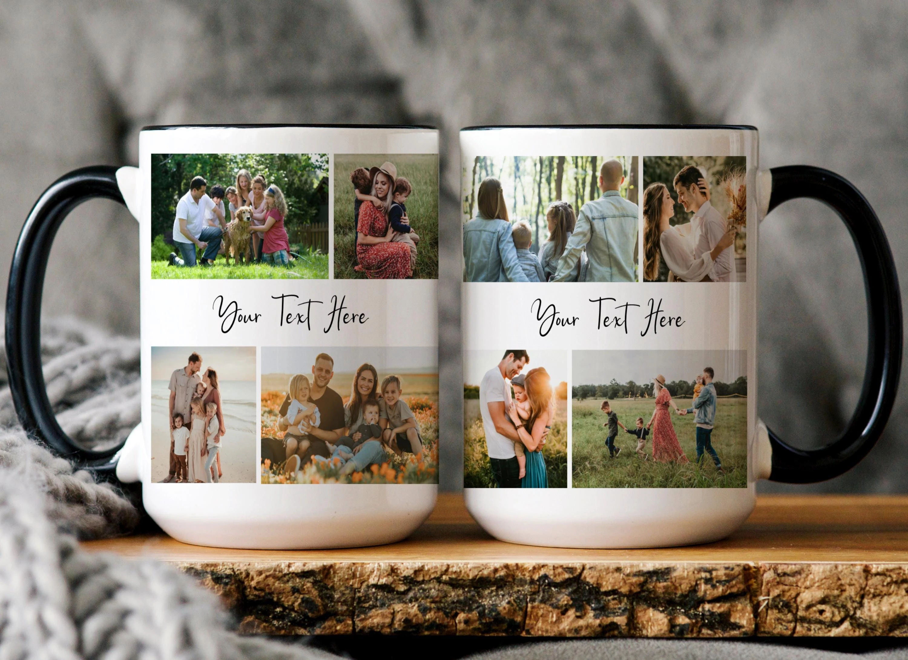 Custom Photo Collage Mug, Personalized Picture Coffee Mug With Text, Custom Family Photo Gift For Mom, Mothers Day Custom Mug
