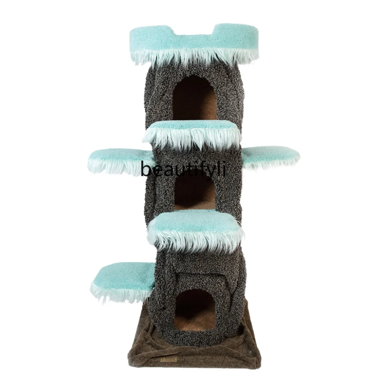 Waterfall Castle Cat Climbing Frame Creative New Simulation Cat House Nest Toy Family Durable Climbing Frame