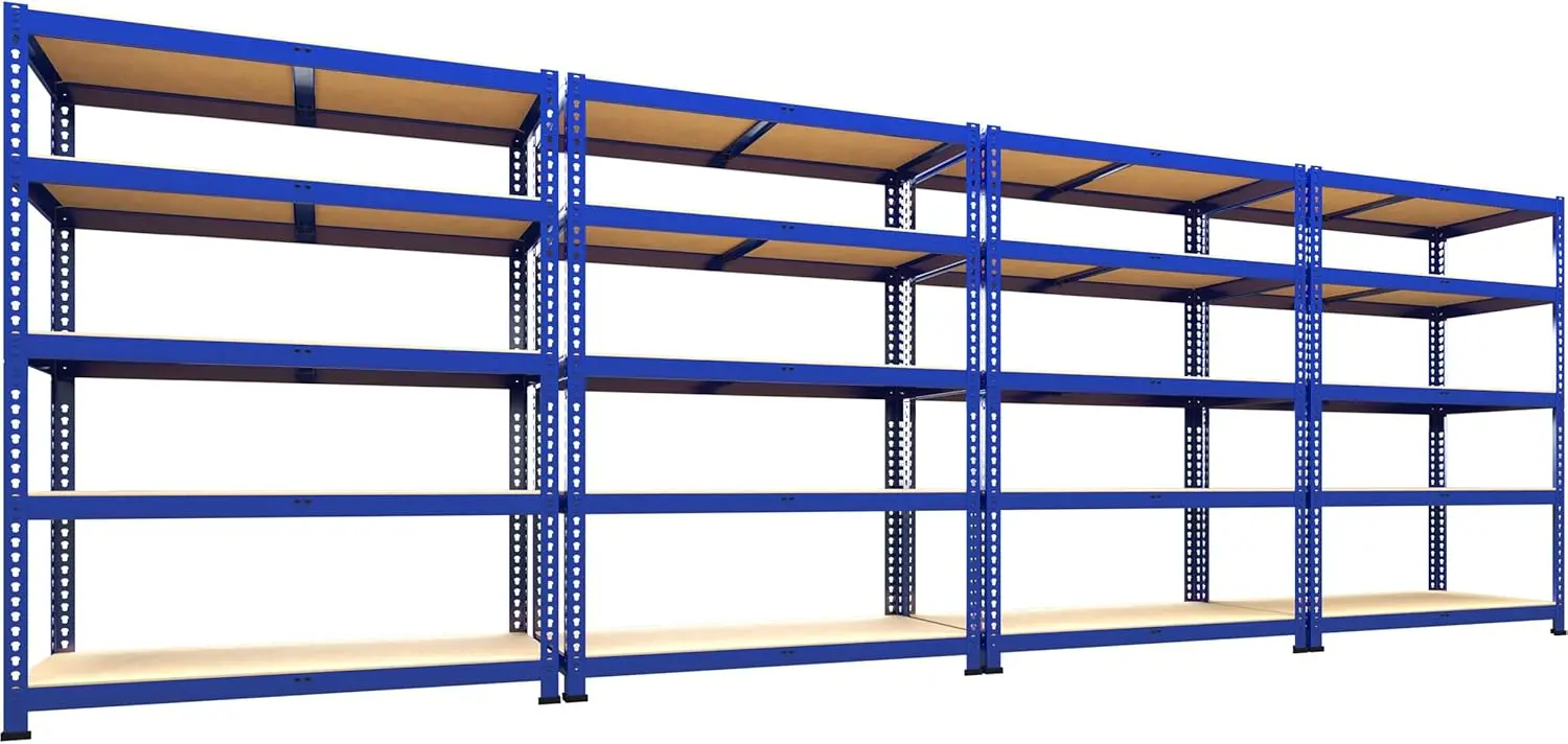 

Primezone 16"" D X 36"" W X 72"" H Heavy Duty Storage Shelves - 4 Packs 5 Tier Adjustable Garage Storage Shelving, Metal