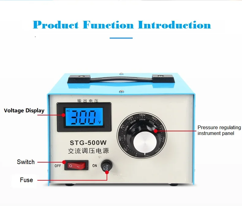 STG 500W 220v Variac Regulator Automatic Voltage Adjustable Regulators Stabilizers Servo Motor 500W
