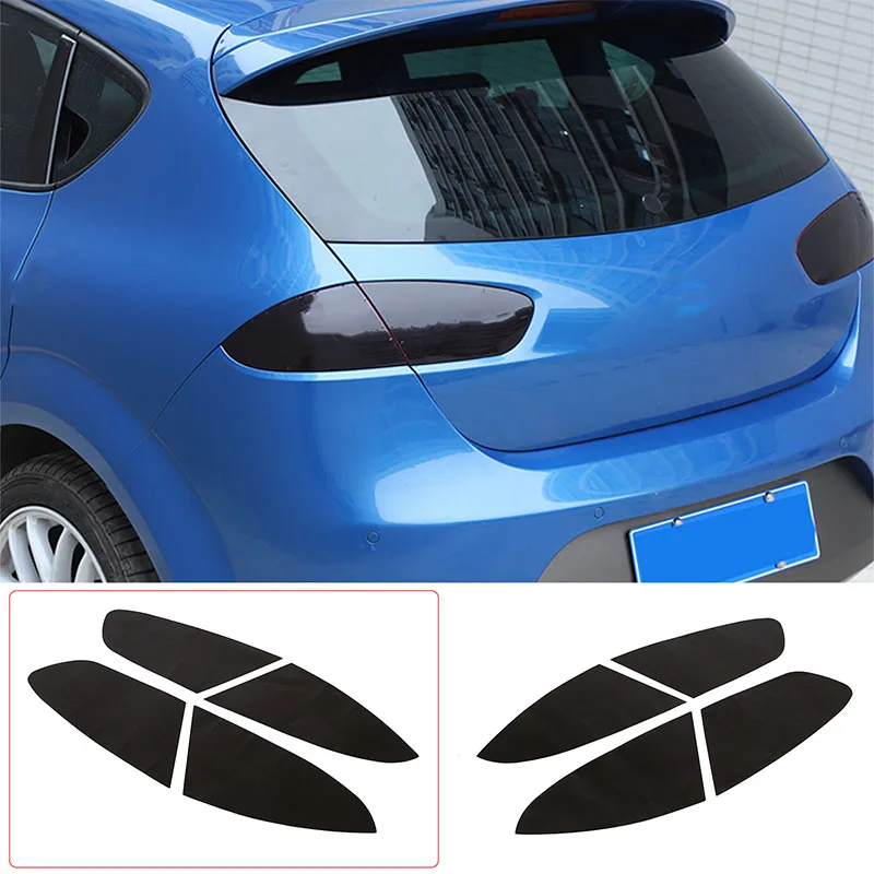 Tail Light Tint Film PVC Tail Light Protective Tint Film Rear Tail Light Trim Sticker Car Gadgets For SEAT Leon Mk2 1P 2008-2012
