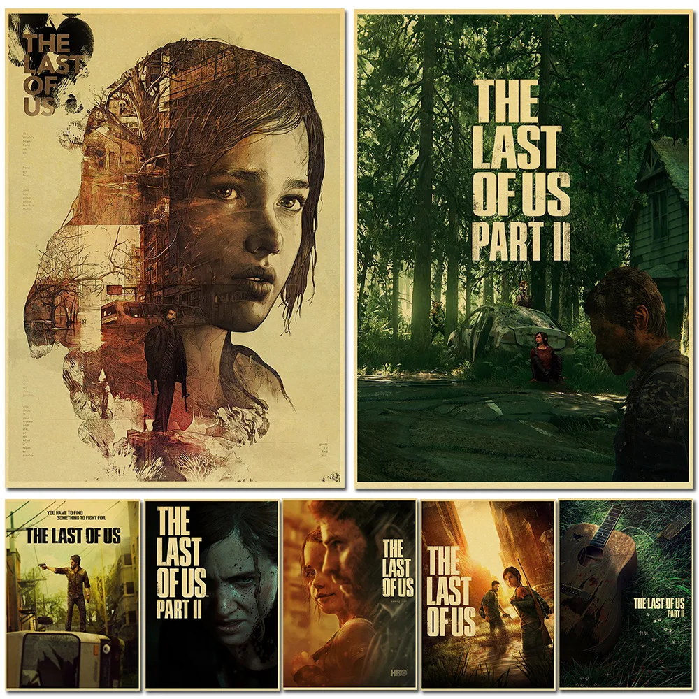 The Last of Us Poster Retro Hot Game Kraft Paper Prints Posters DIY Vintage Home Room Bar Cafe Decor Aesthetic Art Wall Painting