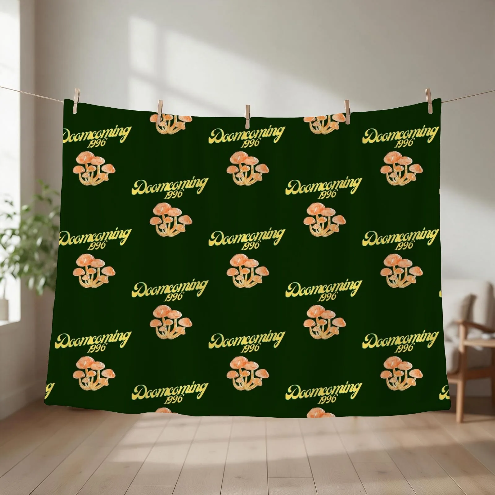 Girl Who Loves First Day Of Doomcoming 1996 You Been Vintage Retro Throw Blanket