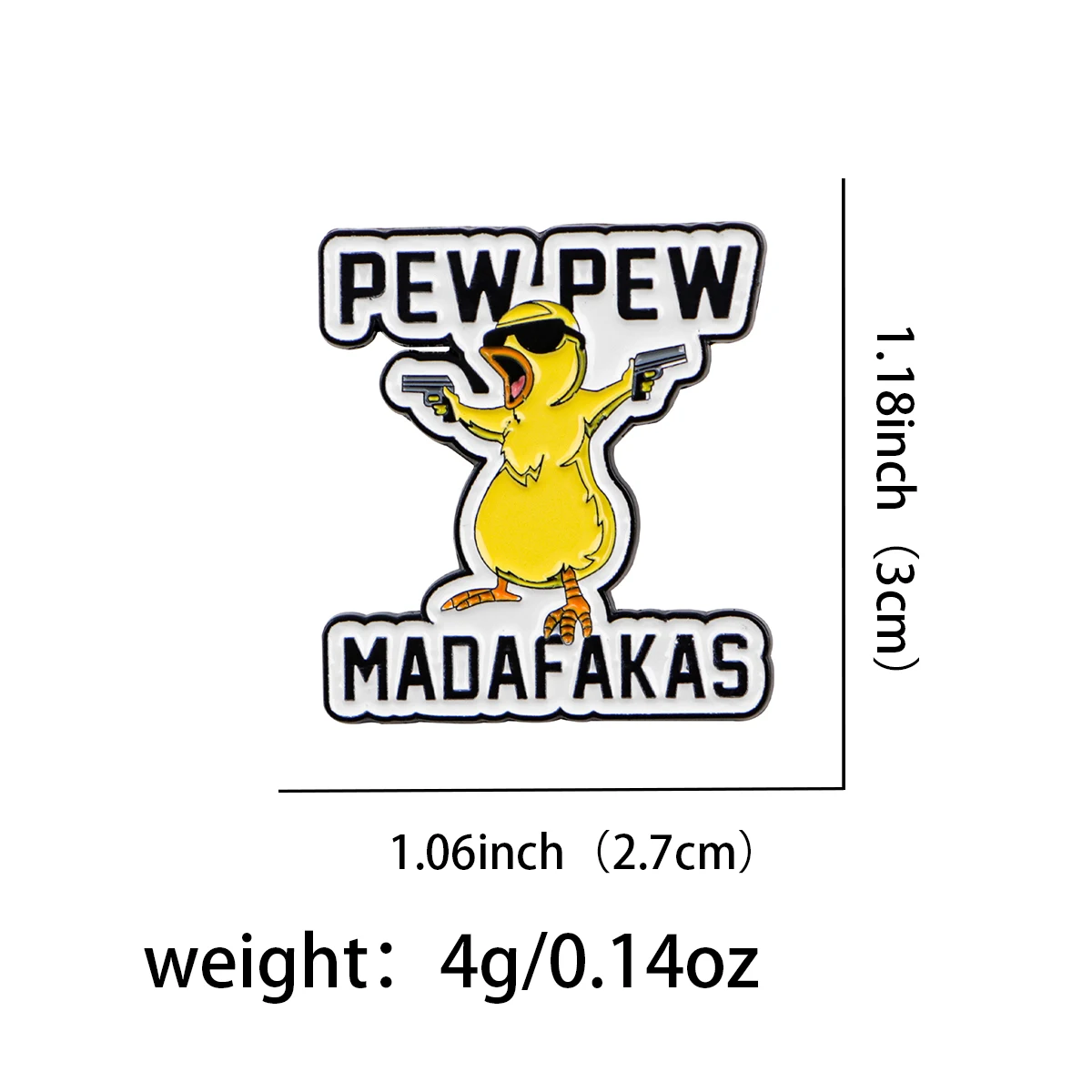 Funny Yellow Duck Enamel Pin Cartoon Brooch Pines Lapel Pins Badge on Backpack Clothing Accessories Fashion Jewelry Gifts