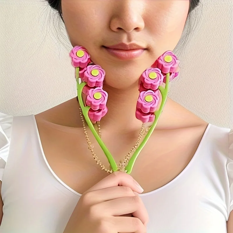

Face Massager, Facial Massage, Flower Type Massage Roller For V Face Pull Tight Firming, Beauty Tool