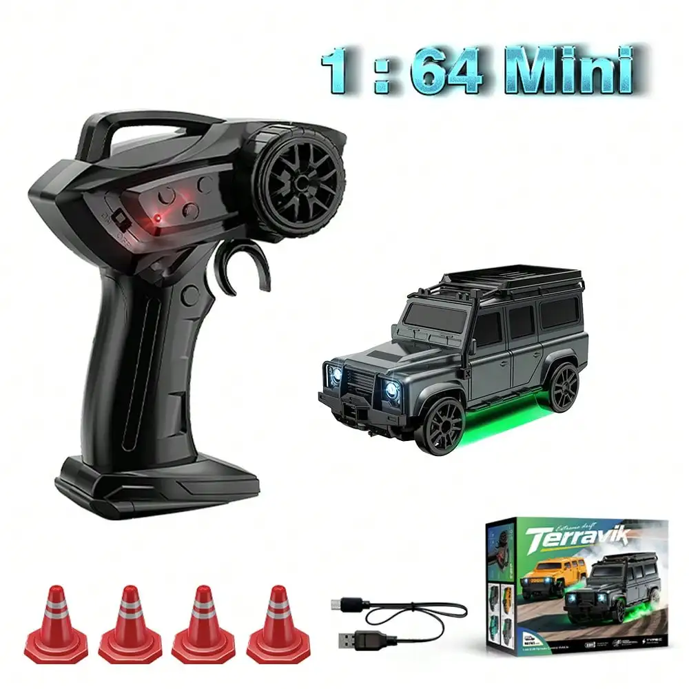 Mini RC Cars, Kids Toy-2.4GHz Remote Control Cars, 4WD Desktop Drift Car, USB Rechargeable, Toys For Boys And Girls Ages 6 And Up, Halloween Christmas Or Birthday Gift