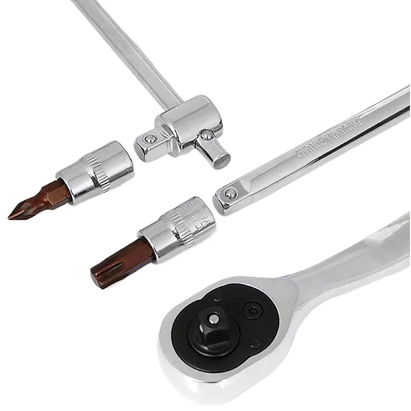 Oferta Imperdível: Kit com 5 Pontas de Chave Torx de 1/4 de Polegada (T15, T20, T25, T30, T40) e Adaptador para Chave de Soquete - Ferramentas Manuais