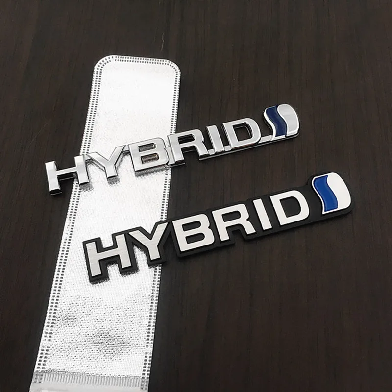 1Pcs Personalized 3D Car Stickers Metal HYBRID Car Stickers Badge Decoration Stickers Universal For Toyota All Series