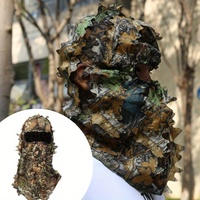 1pc Suit Camouflage Leafy Hat 3D Full Face Mask Headwear Turkey Camo Hunter Hunting Accessories