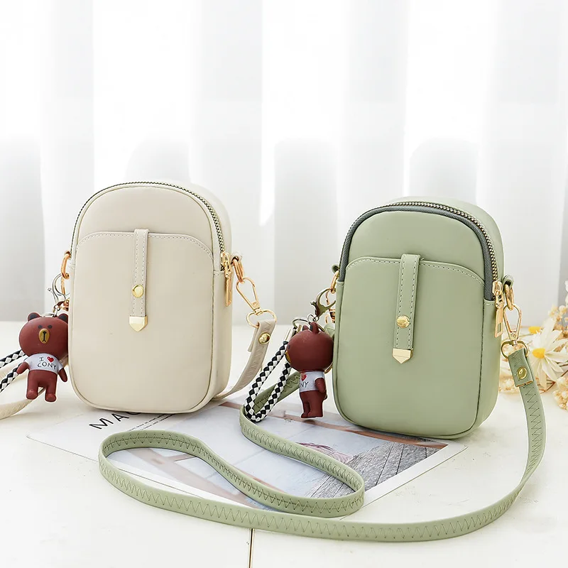 2023 Mini Crossbody Ladies Bag Leather Zipper Mobile Phone Bag Fashion Handbag Women Casual Small Shoulder Bag