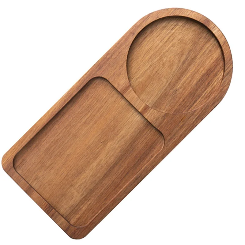 

EYFL-3X Coffee Tray Wood Plate Breakfast Tray For Serving Food Hospitality Coffeeware Teaware Decor C