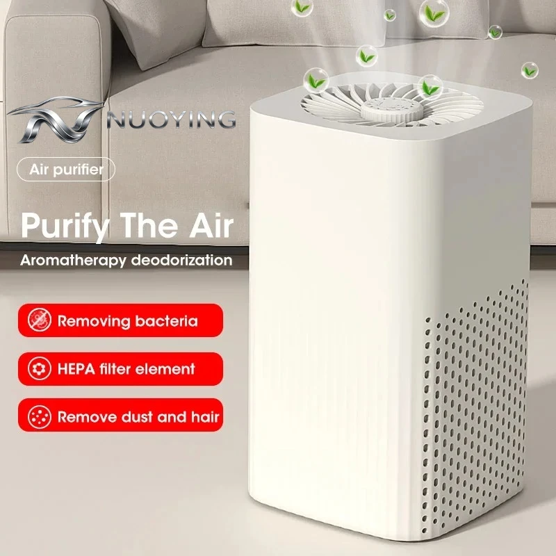 Purificador de Aire Inteligente con Filtro HEPA, Tecnología de Purificación con Iones Negativos, Purificador de Aire Inteligente Portátil de Escritorio para la Vida Diaria en Interiores