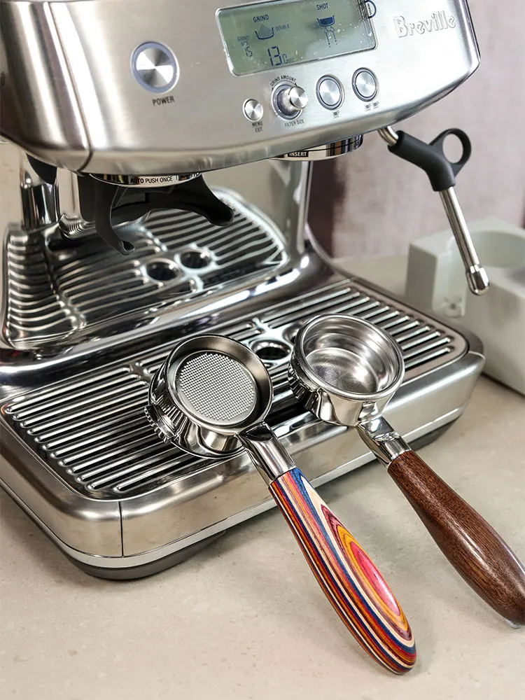 

Бездонный портафильтр для кофе 58 мм с корзиной для Breville 920 980 990, нержавеющая сталь, голая ручка для кофе, инструменты для бариста