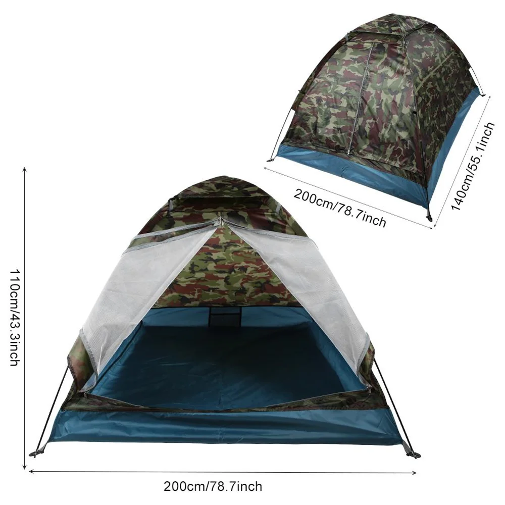 Hiking Kits Camping Tent 1 Person/2 Person Mosquito Prevention Anti-UV Camouflage Tents Double Layer Hiking Tent Ultralight Tent