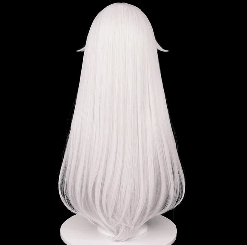 Honkai: Star Rail Clara Wigs with Bangs Long Synthetic Straight White Game Cosplay Hair Heat Resistant Wig For Party