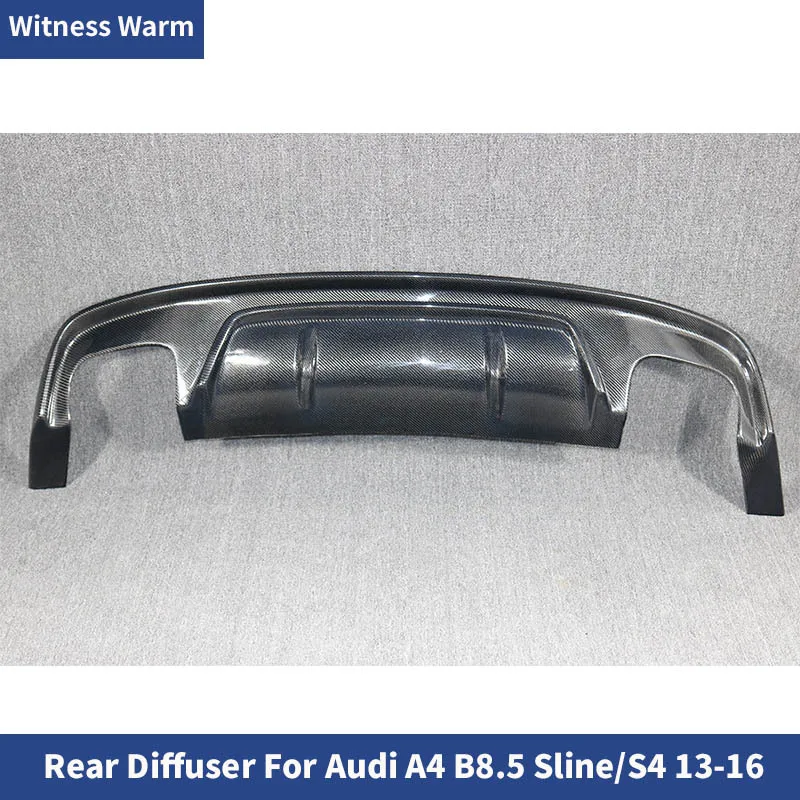 A4 B8.5 Spoiler Carbon Fiber Rear Bumper Diffuser Lip Spoiler for Audi Sport Sline and S4 Model 2013-2015