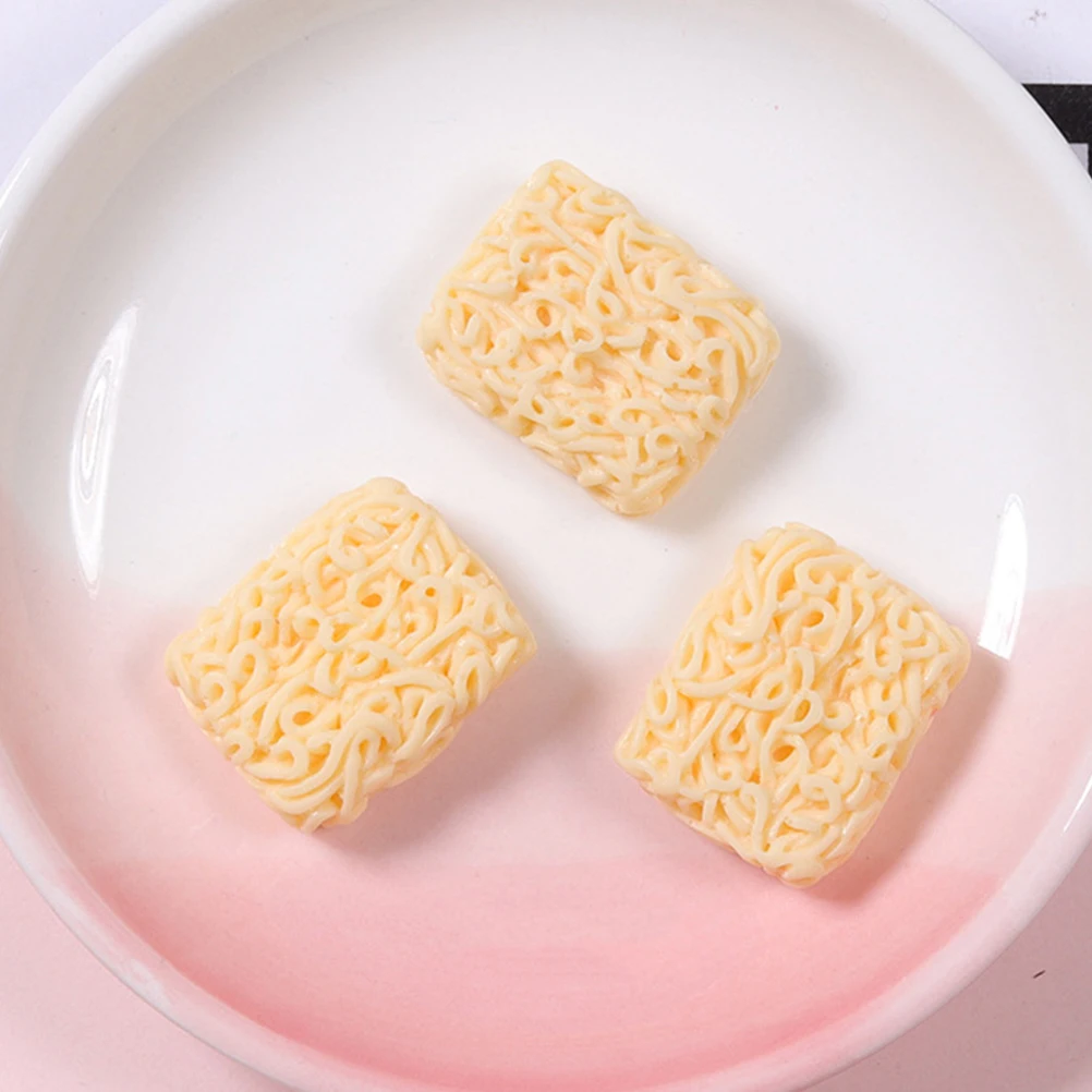 24 Pcs Mini Food Toys Instant Noodles Simulated Miniature Cooking Pretend Play Artificial
