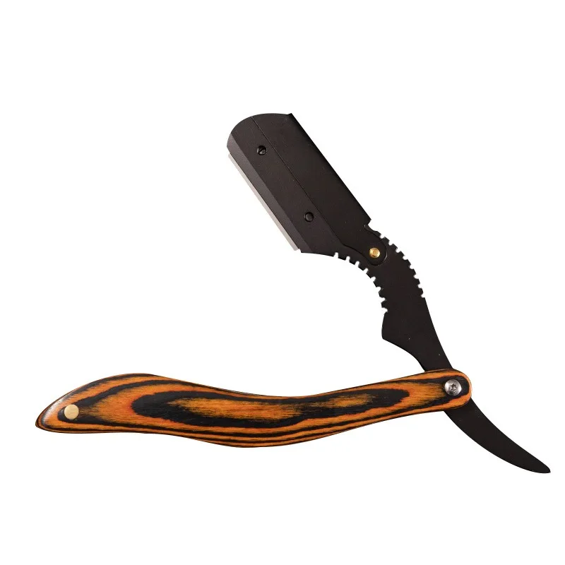 مقبض خشبي شفرة حلاقة اللحية ماكينة حلاقة خشب الورد أضعاف الفولاذ المقاوم للصدأ ماكينة حلاقة اللحية حلاقة الوجه المحمولة ماكينة حلاقة قابلة للطي