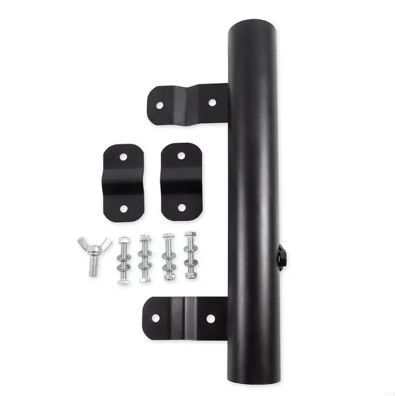 

M76E Держатель для флагштока, установленный на лестнице. Держатель флага для кемперов с винтами для крепления флага на прицепе.