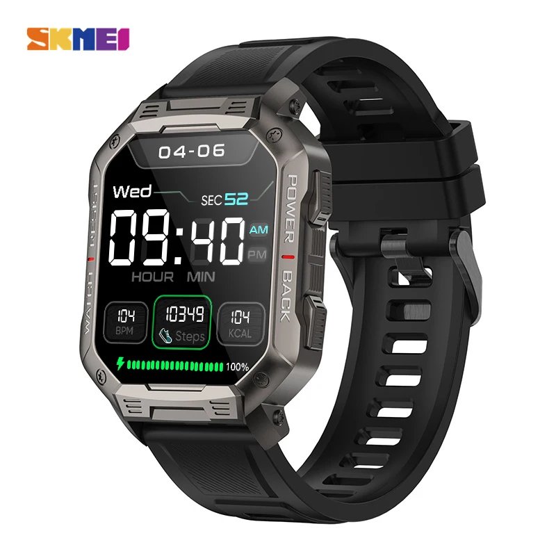 SKMEI New 1.83 inch Waterproof Smart Watch Men Pedometer Sports Fitness Tracker 410mAh Bluetooth Call SmartWatch for Android ios