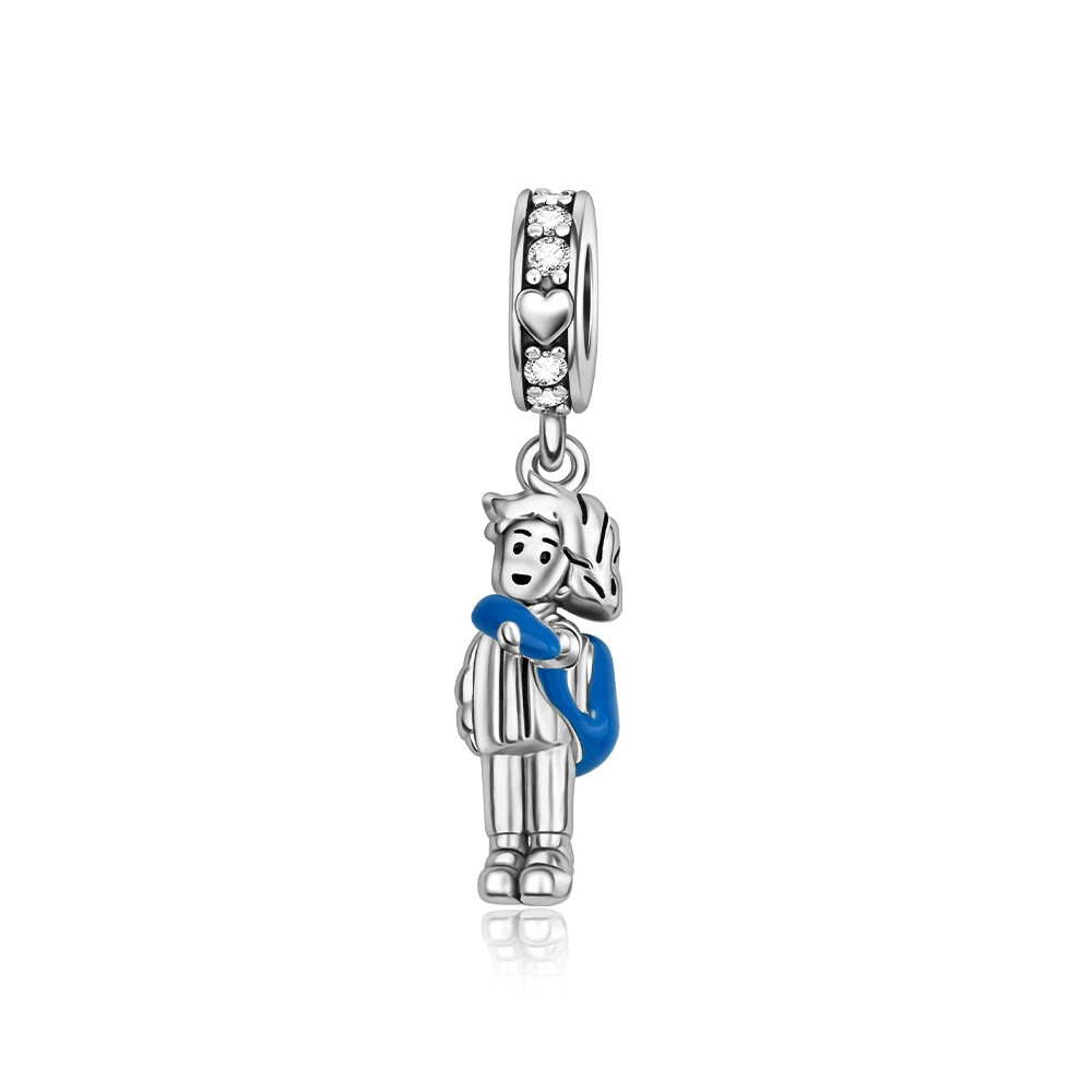

Ahthen 925 Sterling Silver Beads Little boy with a backpack Charm fit Snake Chain Bracelets Necklaces for Women Jewelry Making