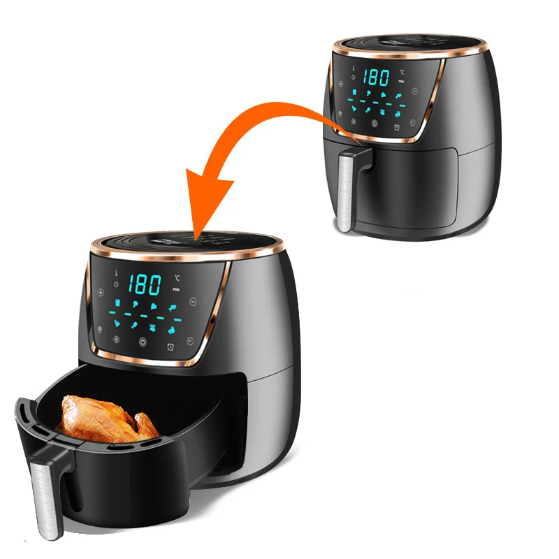 1500W 220V 7.2L oil-free air fryer hot 80 to 200 °C temperature and timer Control Hot Air Circulation Cooker