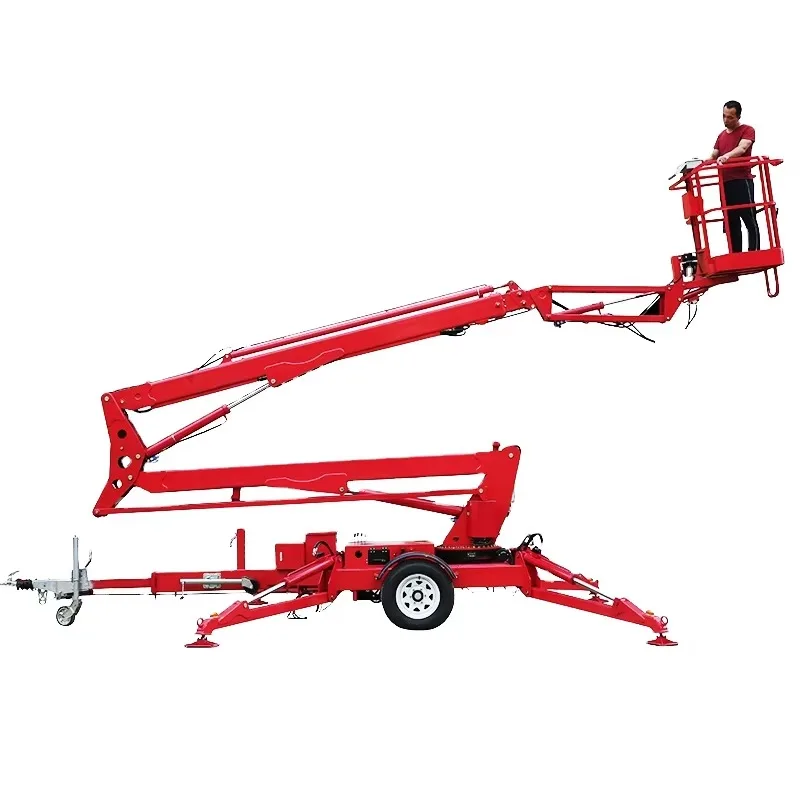 CE Approved Self-Propelled Articulated for Boom Lift Electric Knuckle Boom  for Hotels Home Use Dock Steel New Including Pump