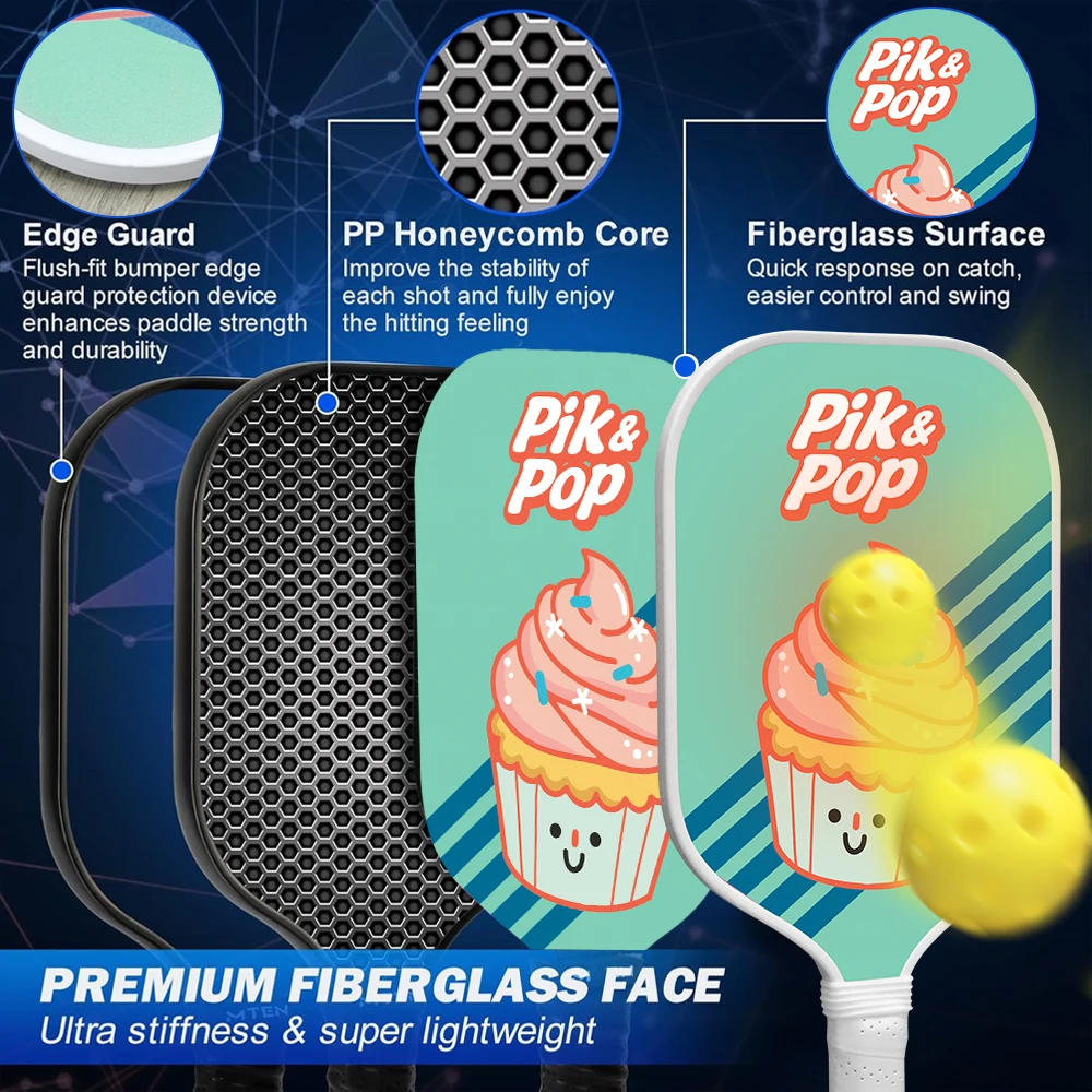

Control & Power Pickleball Paddle Set with Wide Body Shape for Precise Hitting Perfect for Beginners to Pros, Includes Complete