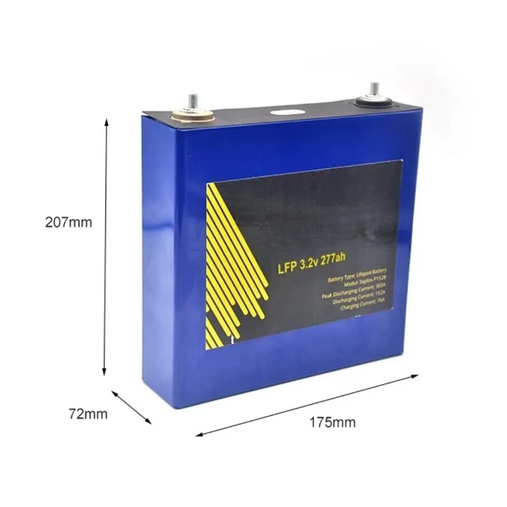 3.2V 280Ah LiFePO4 Battery Cell – Prismatic LFP for Home Solar & Off-Grid DIY Projects