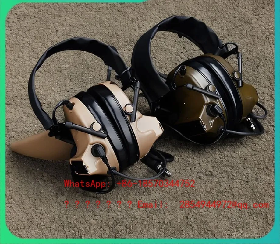 Pick-up Noise Reduction Earphones C2 Head-mounted Tactical Docking Communication Wired with Headset